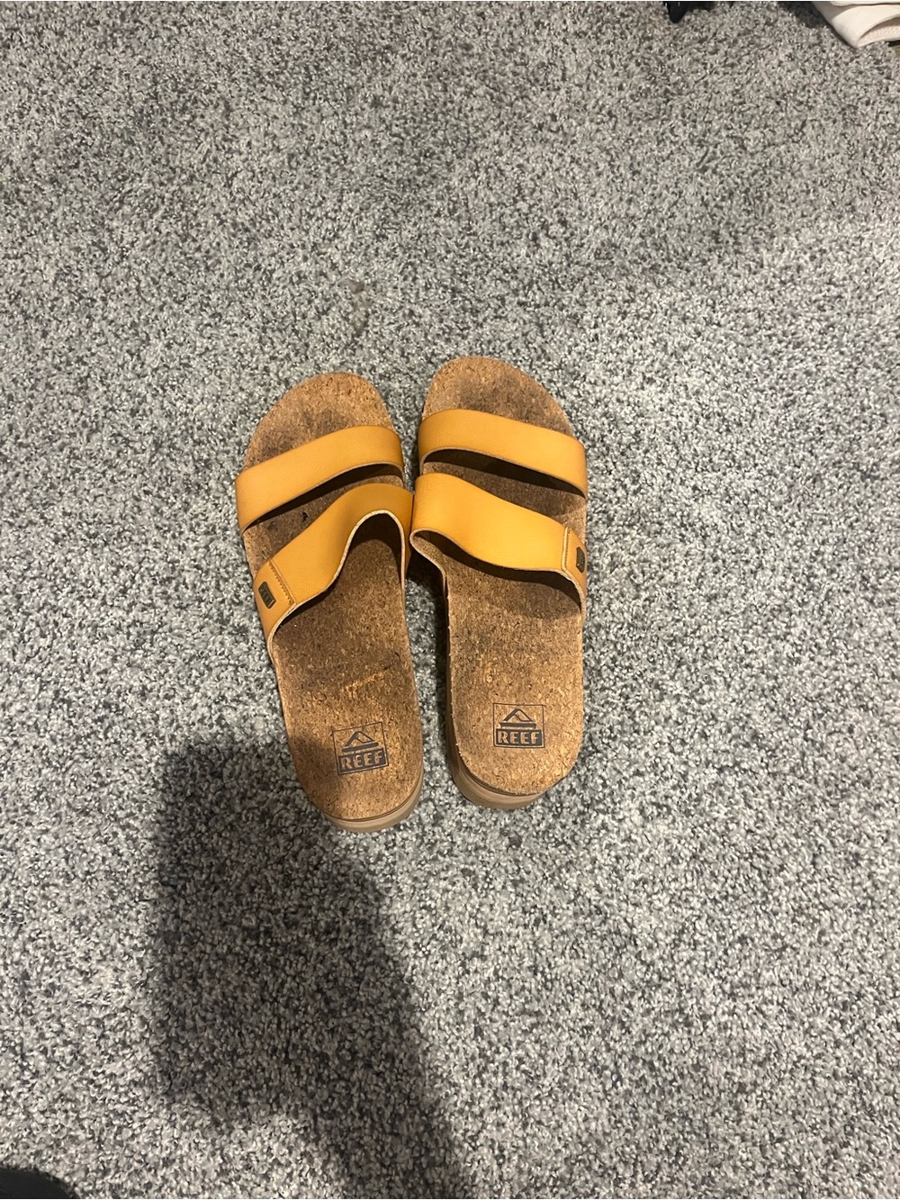Reef Yellow Slide Sandals